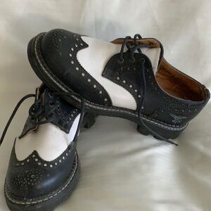 Fluevog black/white Brogues size 8 woman